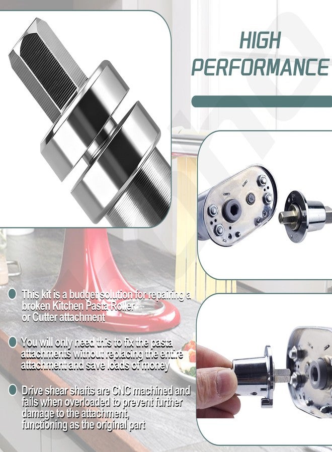 Ohoho Pasta Attachment Shear Shaft Coupler - by Ohoho - Compatible with KitchenAid Stand Mixer Pasta Attachment, for KSMP Series, Repair for Pasta Sheet Roller, Spaghetti Cutter, Fettuccine Cutter - Image 3